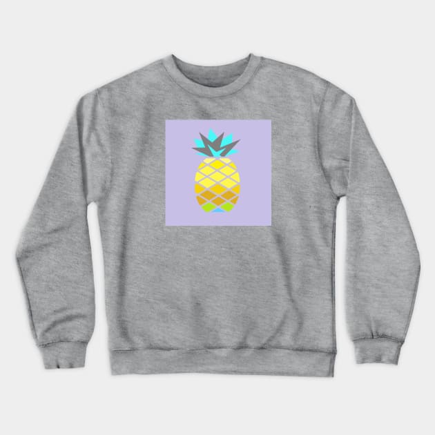 sunshine fruit pineapple purple Crewneck Sweatshirt by prettyguardianstudio